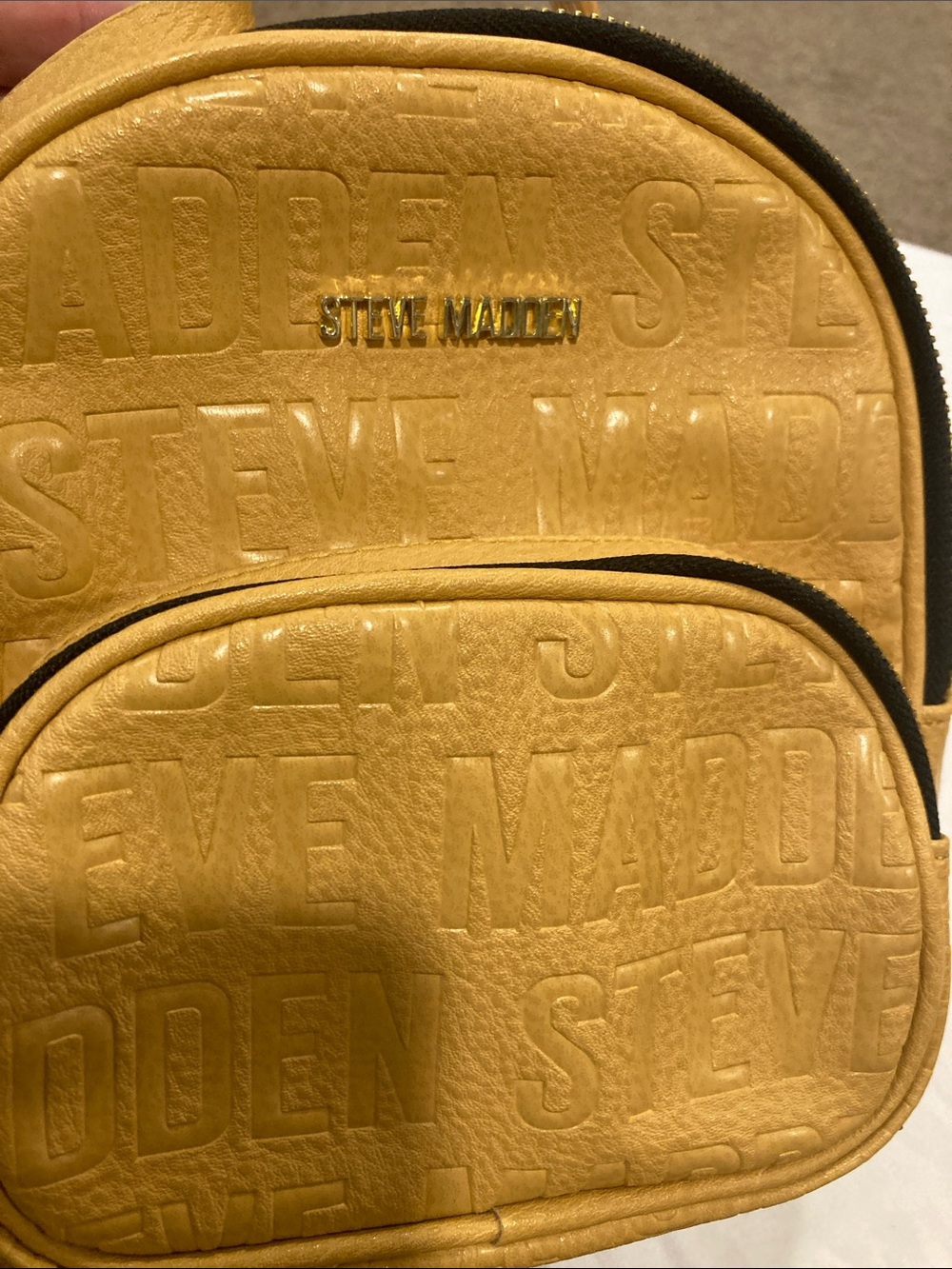 Steve Madden Yellow Embossed Mini Backpack - Picture 5 of 7
